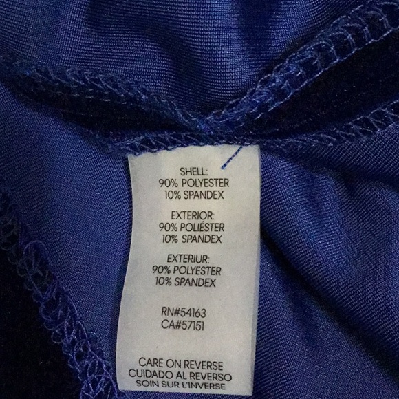 CALVIN KLEIN Bling Bell Sleeve Blue Velvet Velour Holiday Party Dress Sz M  NWT - Picture 10 of 15